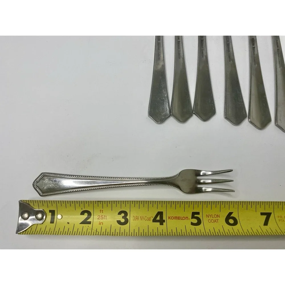 National Stainless NST88 Japan Cocktail Forks Stainless 7 Rope Edge Flatware